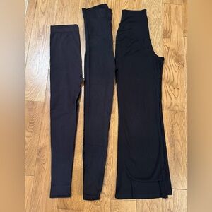 Black Maternity Leggings and Wide Leg Pants Bundle